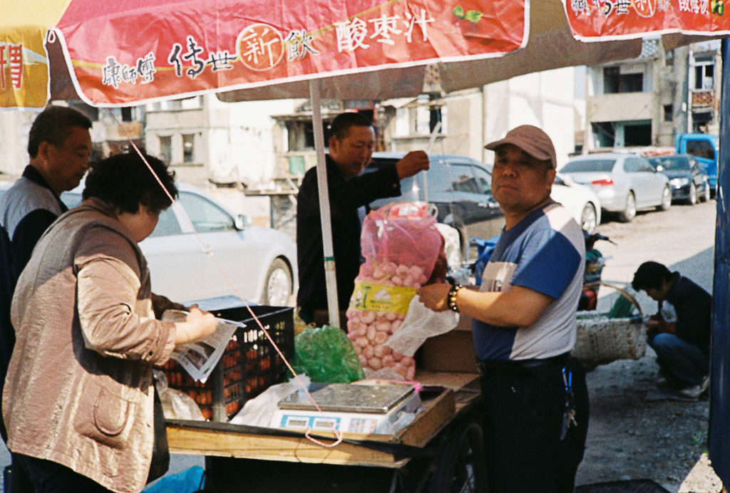 Mercado ambulante na China