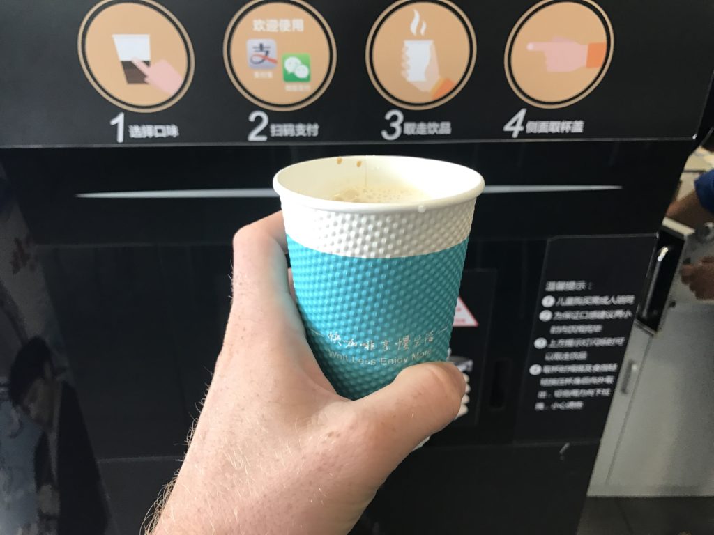 Maquina automática de Café na China Copo azul de papel de máquina automática de café na China
